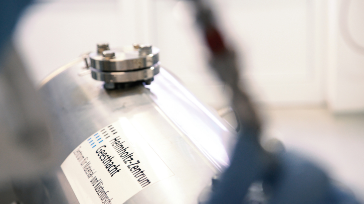 Photo: Hereon/ Tim Peters Hydrogen storage tank