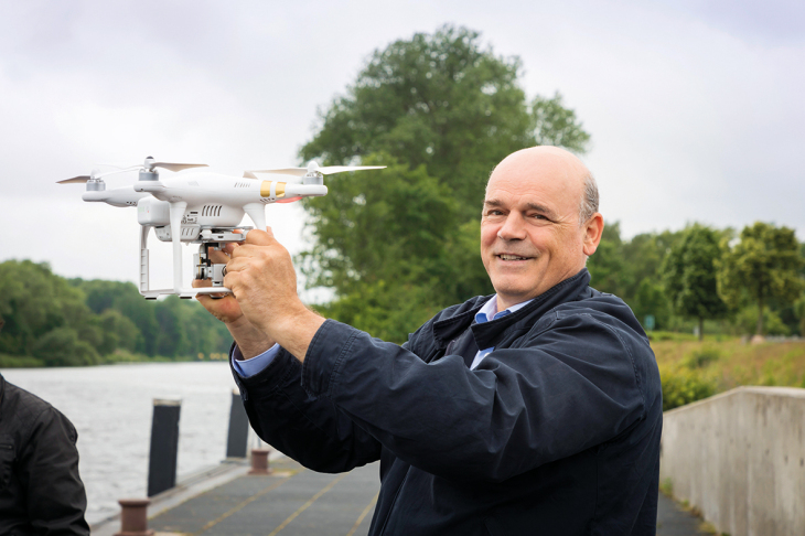  Dr. Jochen Horstmann with the drone
