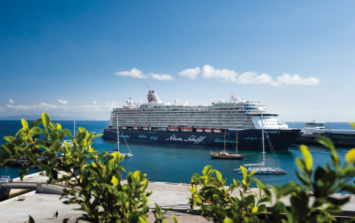 "Via Satellitenkommunikation an Bord werden alle Daten in Echtzeit an eine Datenbank in unserem Institut gesendet und stehen dann über das Internet weltweit allen Forschern sofort zur Verfügung." - Wilhelm Petersen.
Foto: TUI Cruises TUI Cruises im Hafen