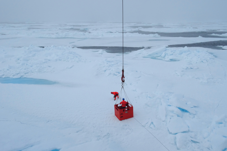 Photo: Hereon/Hanna Joerss Scientists on the ice