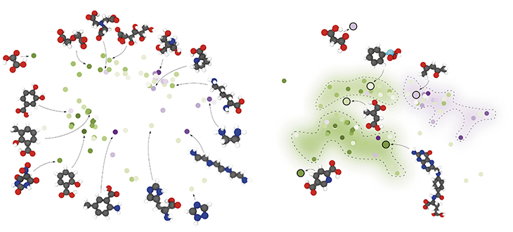 This simulations shows the scientists how well these molecules could serve as corrosion protection. Copyright: Robert Meißner This simulations shows the scientists how well these molecules could serve as corrosion protection.